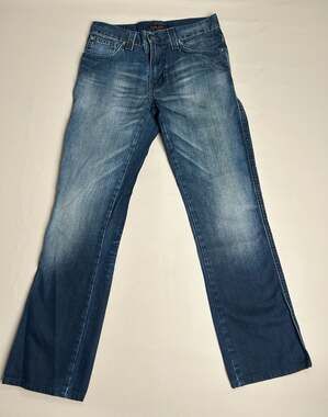Nudie Jeans Co Slim Jim Used Blue CC Straight Leg Denim Jeans W31 L34